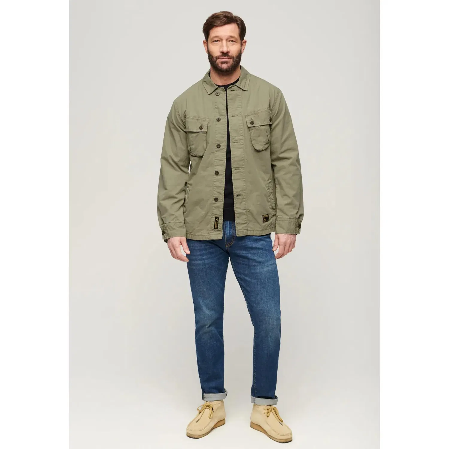 Мужская куртка-рубашка Superdry, Зеленый — фото 3