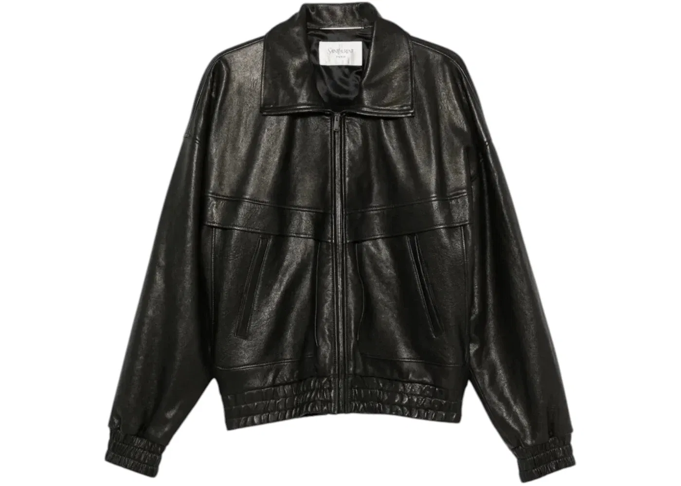 Мужская куртка-блузон с воротником Collar Blouson Noir Saint Laurent