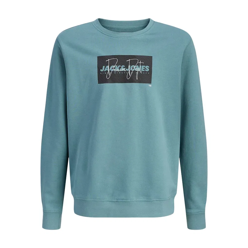 Свитшот с принтом Cole Jack & Jones, синий — фото 3