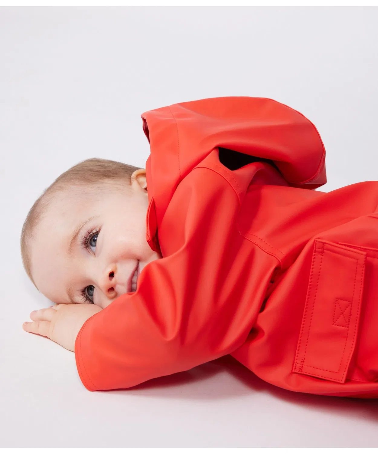 Детская куртка-парка с капюшоном, модель Yacht Parka PETIT BATEAU, Red — фото 4