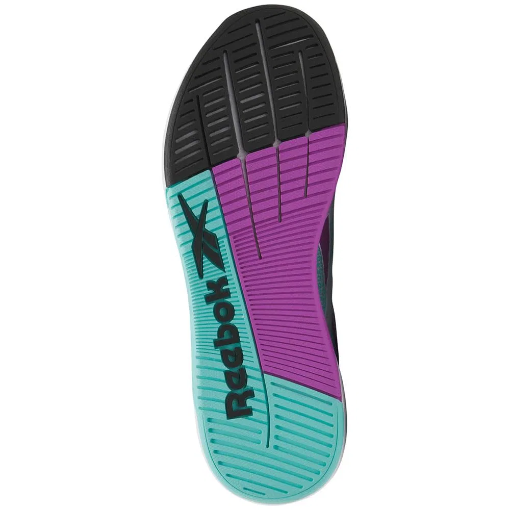 Детские кроссовки для девочек с полосками Nano X5 Reebok, Ftw White Ai Aqua Purple Rave — фото 3