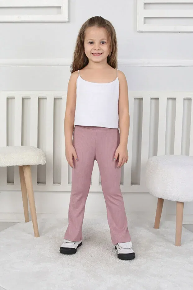 Детские леггинсы для девочек ribbed Spanish Leg Crassi, Dried Rose