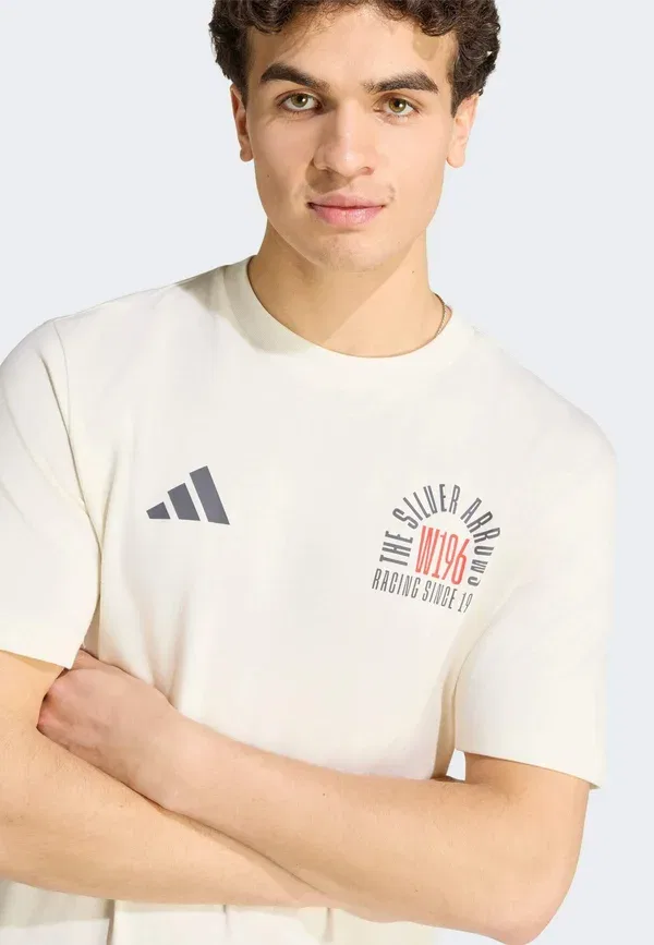 Футболка с принтом Adidas Performance, кремовый — фото 3