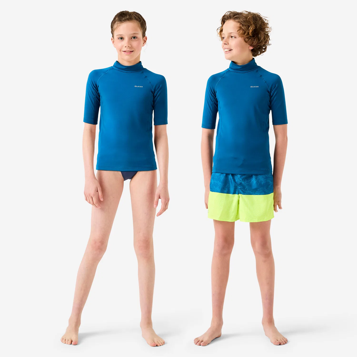 Детская футболка с коротким рукавом Fleece-Shirt kurzarm Decathlon, Berlinerblau — фото 3