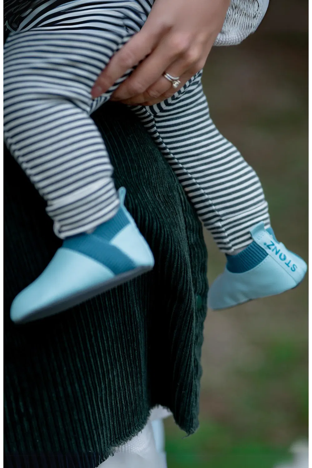 Детские туфли slip-on с широким носком Yale STONZ, Haze Blue-Denim — фото 2