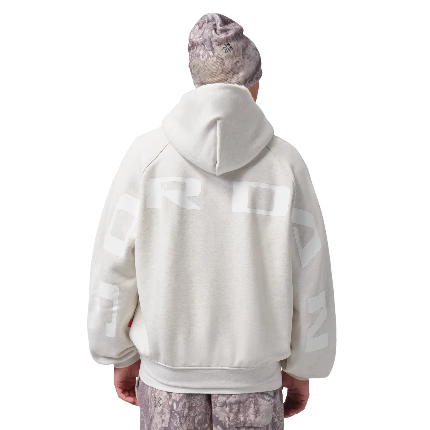 Мужское худи Air Jordan Flight Faux Fur Full-Zip Hoodie 'Sail Heather Fauna Brown' Jordan, Sail/Heather/Fauna Brown — фото 3