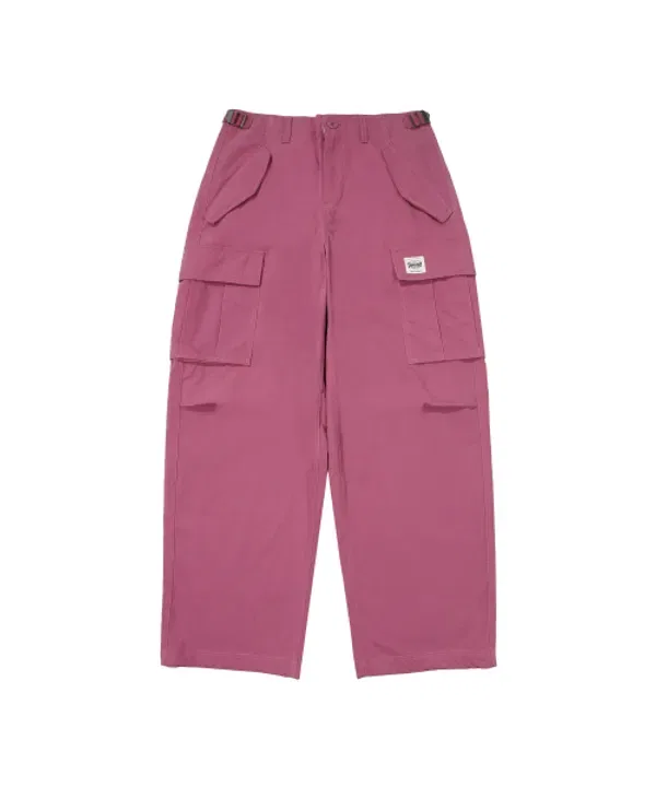 Широкие хлопковые карго брюки, Superdry, глубокий розовый