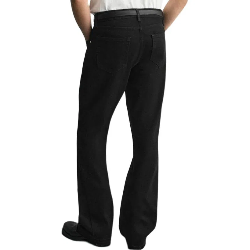 Мужские джинсы с клешем Black ZARA, Черный — фото 4