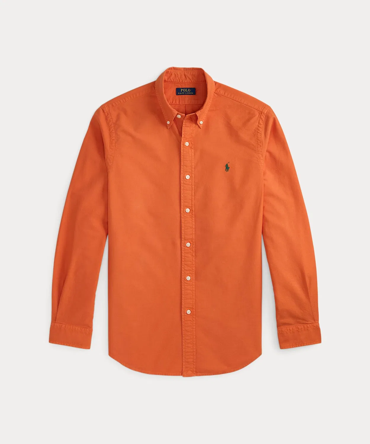Мужская рубашка оксфорд с длинным рукавомClassic Fit POLO RALPH LAUREN, Orange — фото 2