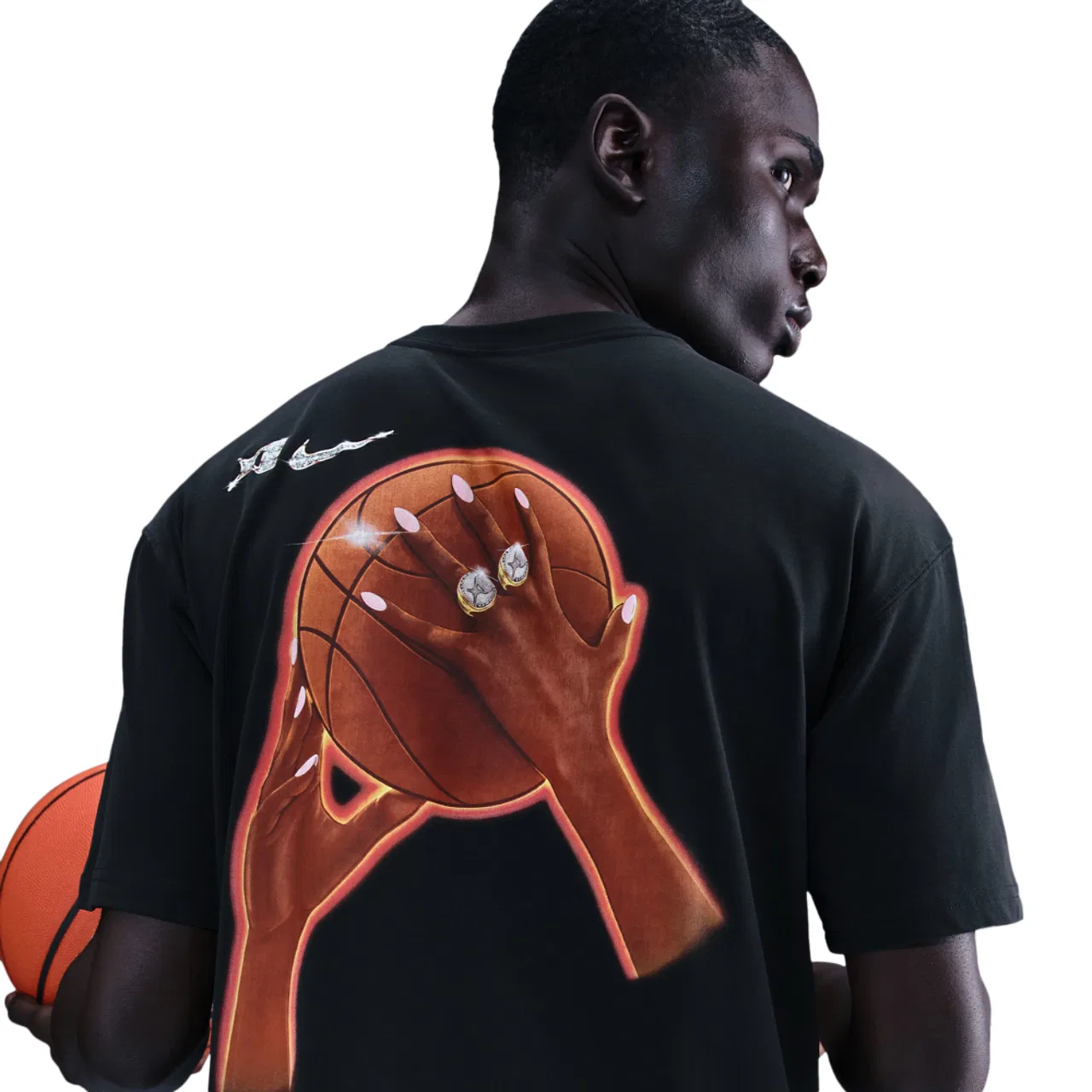 Женская футболка Dri-FIT A'ja Nike, черный — фото 2