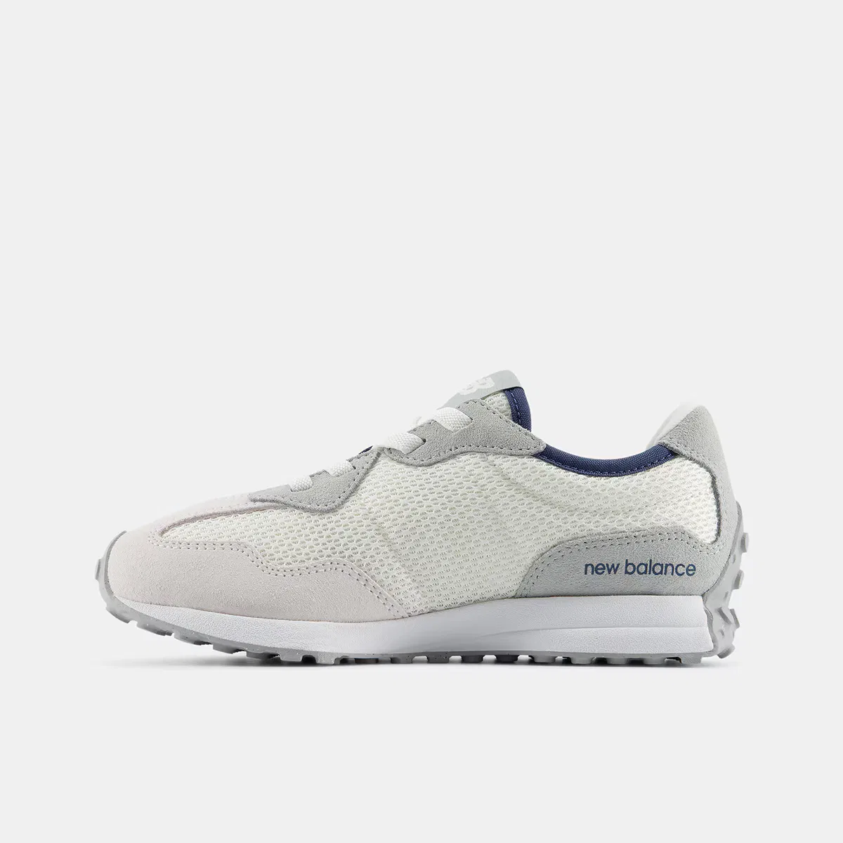 Кроссовки, Casual Niños 327 Bungee Lace, New Balance, белый синий — фото 2