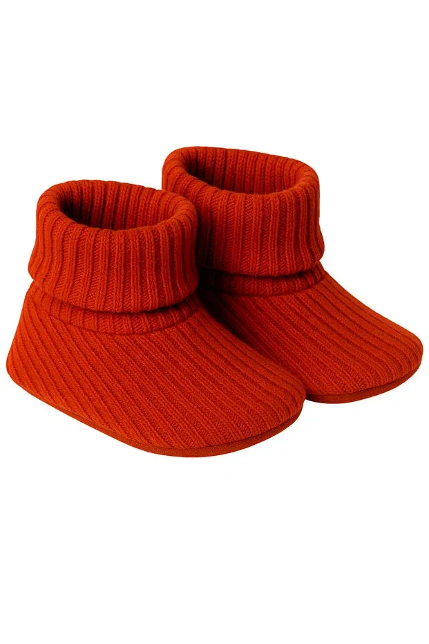 Детские пинетки для девочек вязаные Papulin, Red