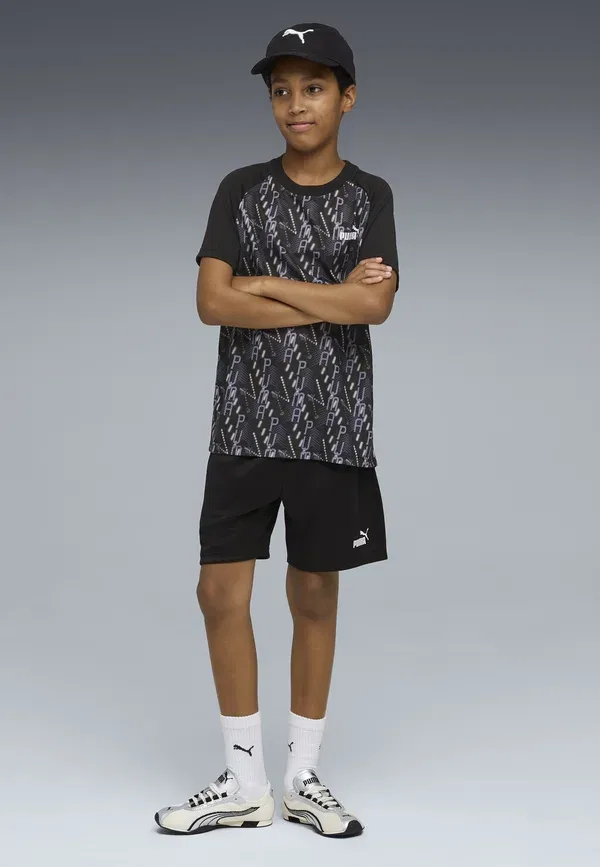 Комплект из футболки и шорт с принтом Tad ess aop poly tee and shorts set Puma, черный — фото 2
