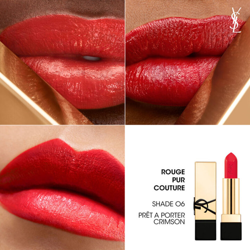Помада для губ Yves Saint Laurent Rouge Pur Couture, O6 Pret A Porter Crimson, 3,8 г — фото 3