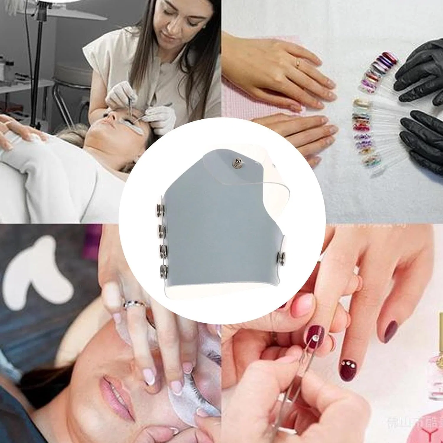 Make-up Mix Перчатки, кожа, косметическая палитра, blau Generisch — фото 4