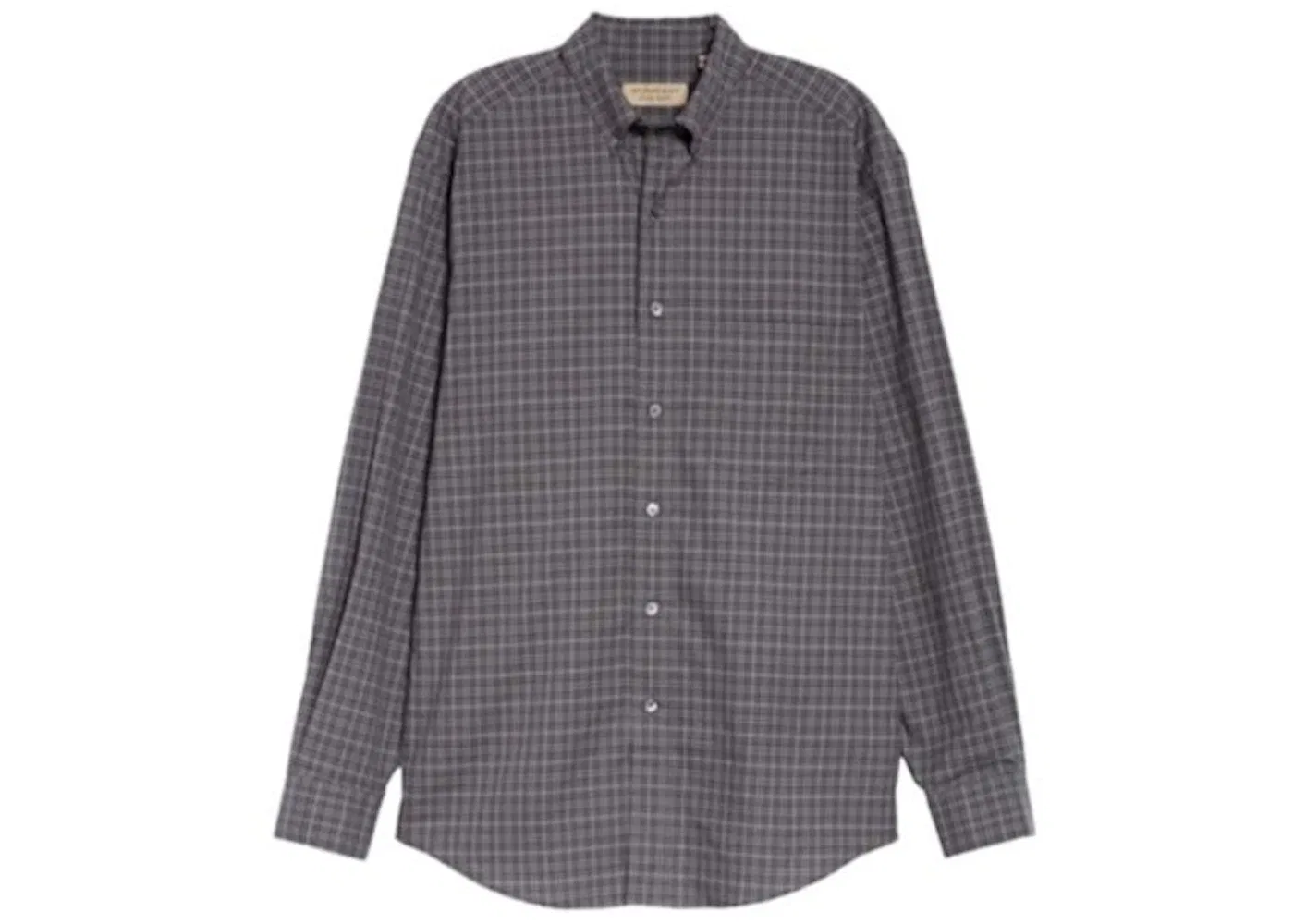 Мужская рубашка с мелкой клеткой Burberry Shirt, Dark Grey
