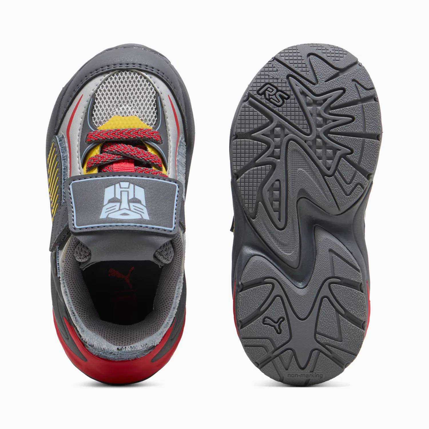 Удобные кроссовки для малышей Puma X Transformers Rs Surge, Gray Echo-Moody Gray — фото 4