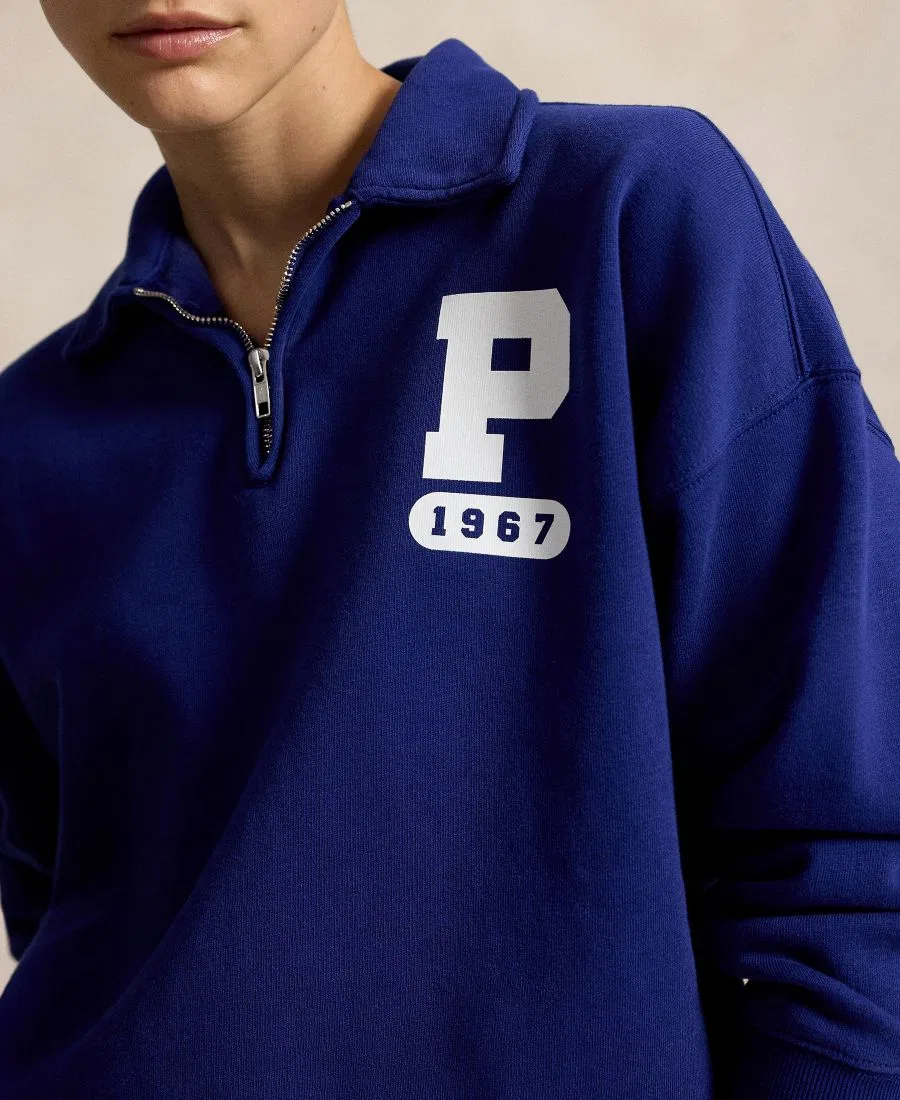 Свитшот Women's Varsity Quarter-Zip Polo Ralph Lauren, Fall Royal — фото 3