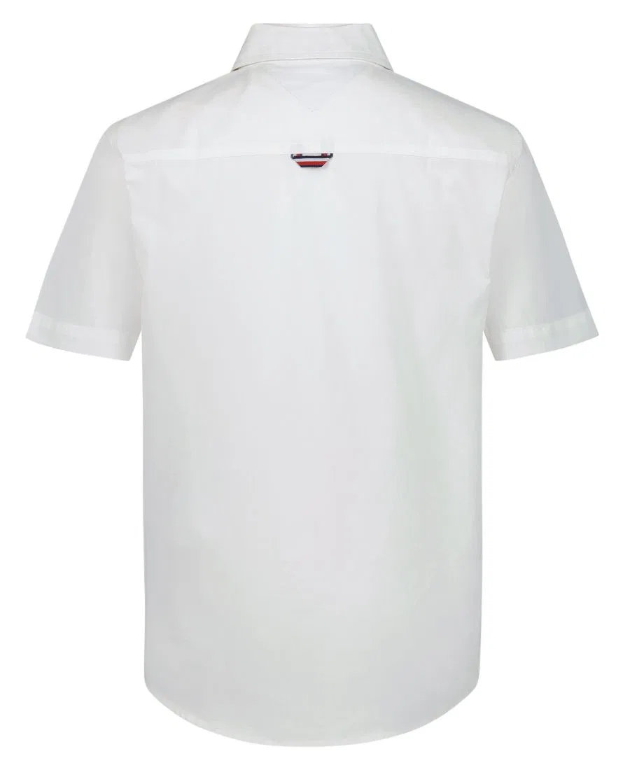 Детская рубашка с коротким рукавом и логотипом Tommy Hilfiger, Fresh White — фото 2