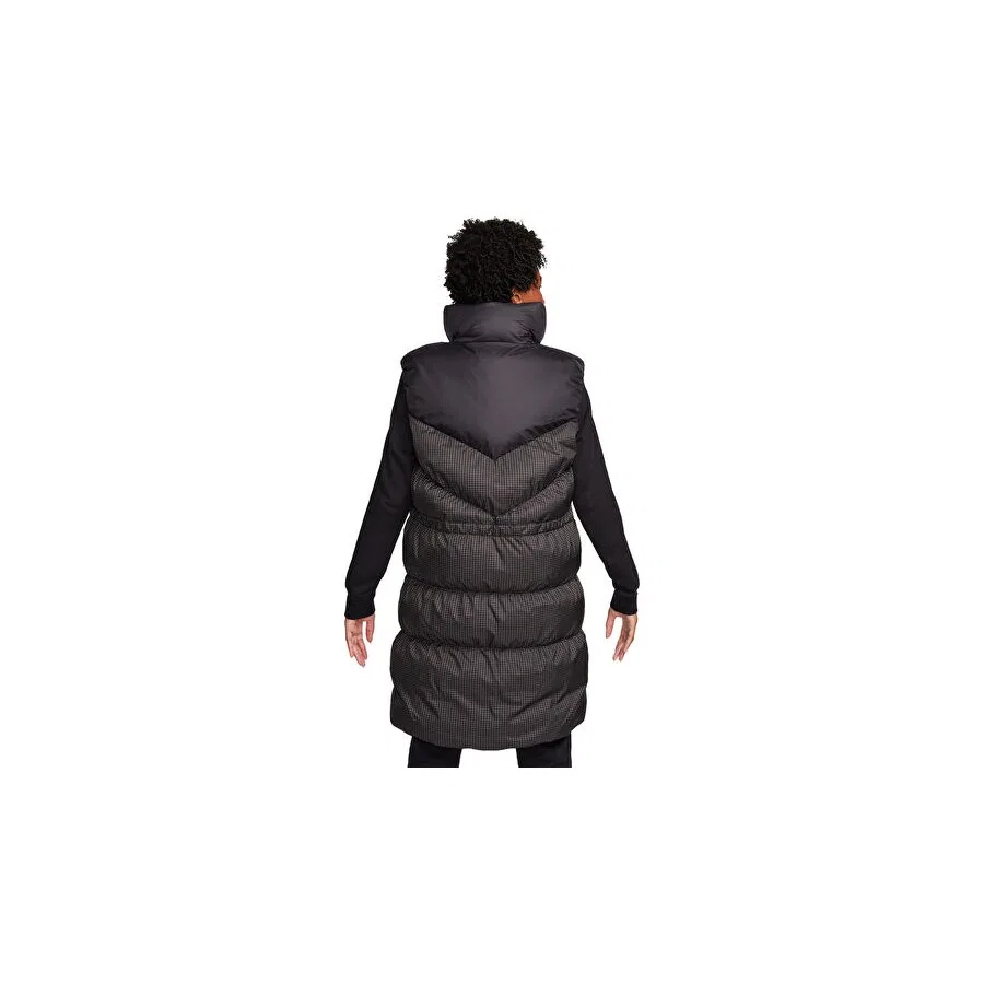 Женский утепленный жилет Nike Sportswear Windpuffer Therma Fit с длинным рукавом, Черный — фото 2