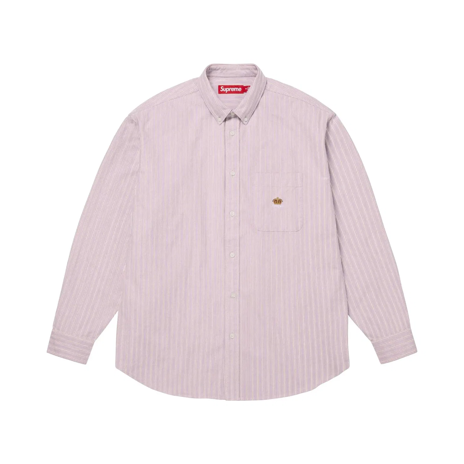 Рубашка свободного кроя Oxford Lavender Stripe Supreme, Lavender Stripe