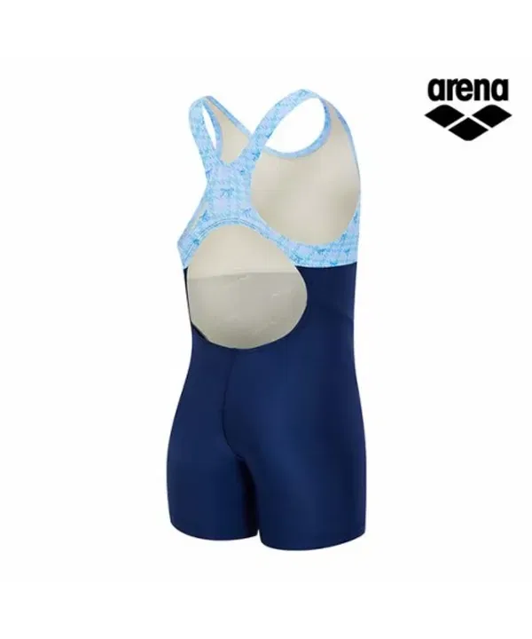 Детский слитный купальник с открытой спиной, Arena Kids, темно-синий — фото 2