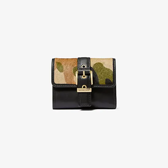 

Кошелек Michael Kors Colby Small Camouflage Print Calf Hair Tri-Fold, мультиколор