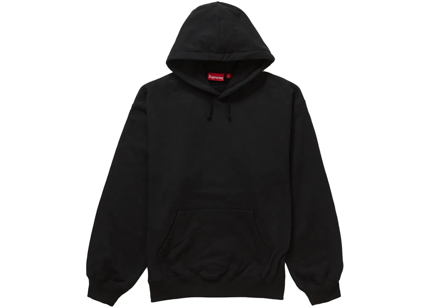 Мужская худи с сатиновой аппликацией Supreme, Черный — фото 2