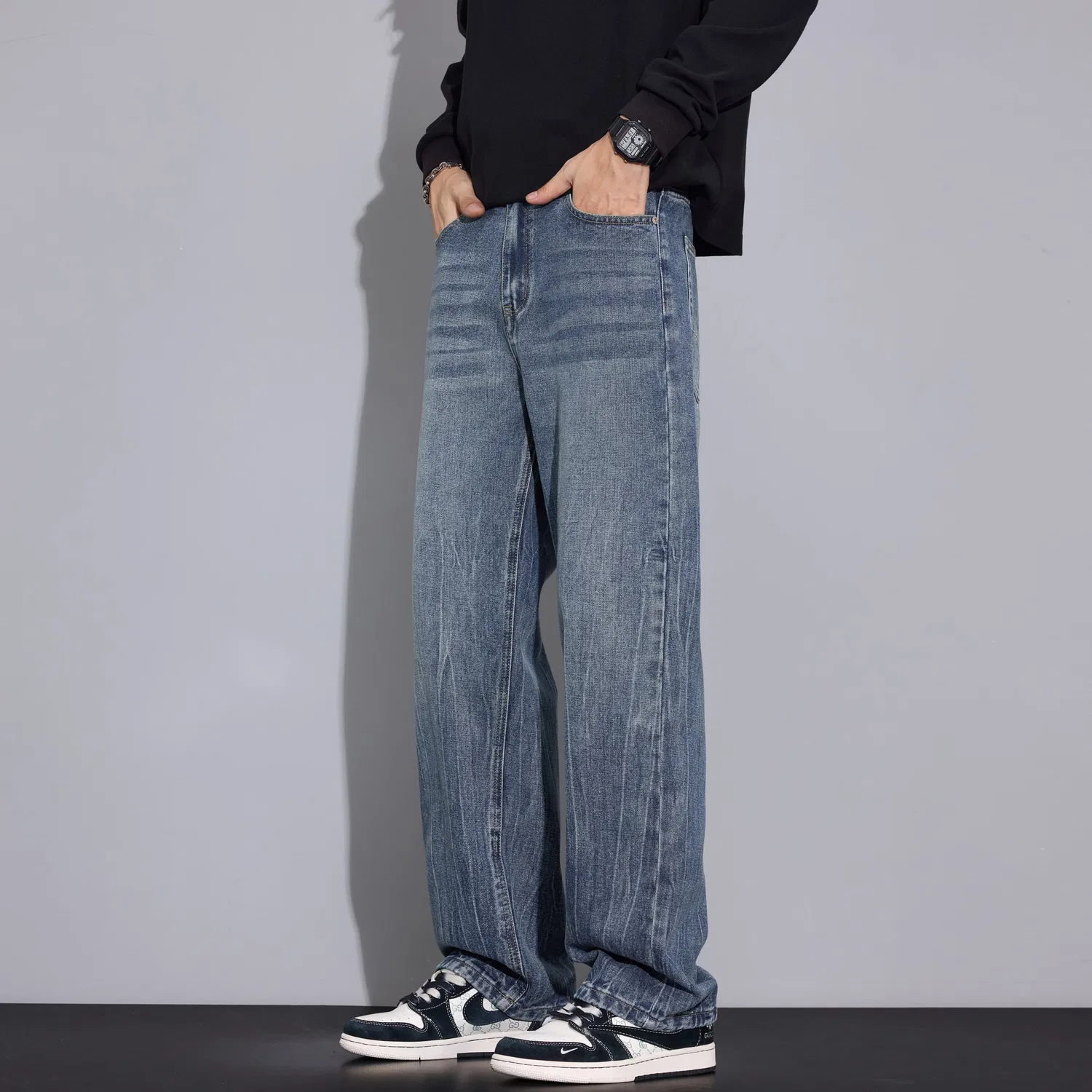 Детские джинсы свободного кроя Tonlion, Denim Blue — фото 4