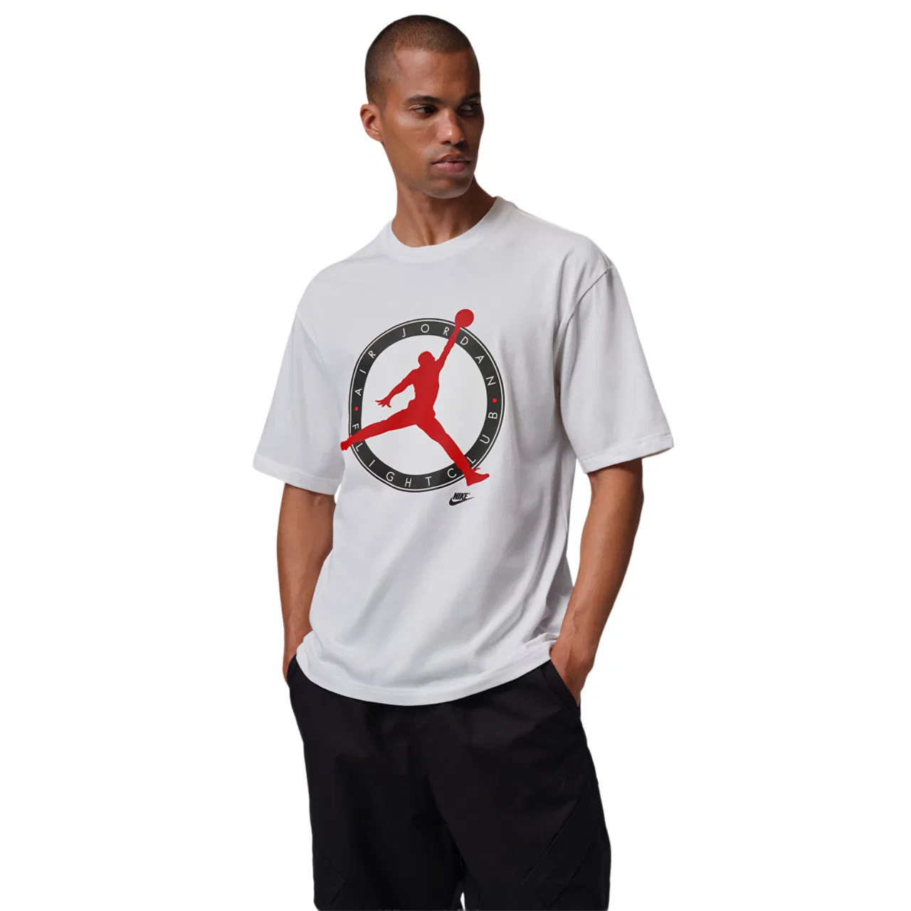 Мужская футболка с коротким рукавом Jordan Flight Club Short Sleeve Crew, Jordan, White University Red