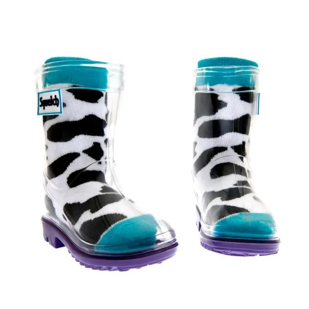 Детские носки для резиновых сапог с принтом Cow Squelch Wellies, Multi — фото 2