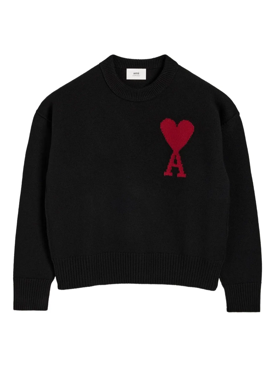 Свитер Ami de Coeur из шерсти AMI Paris, черный