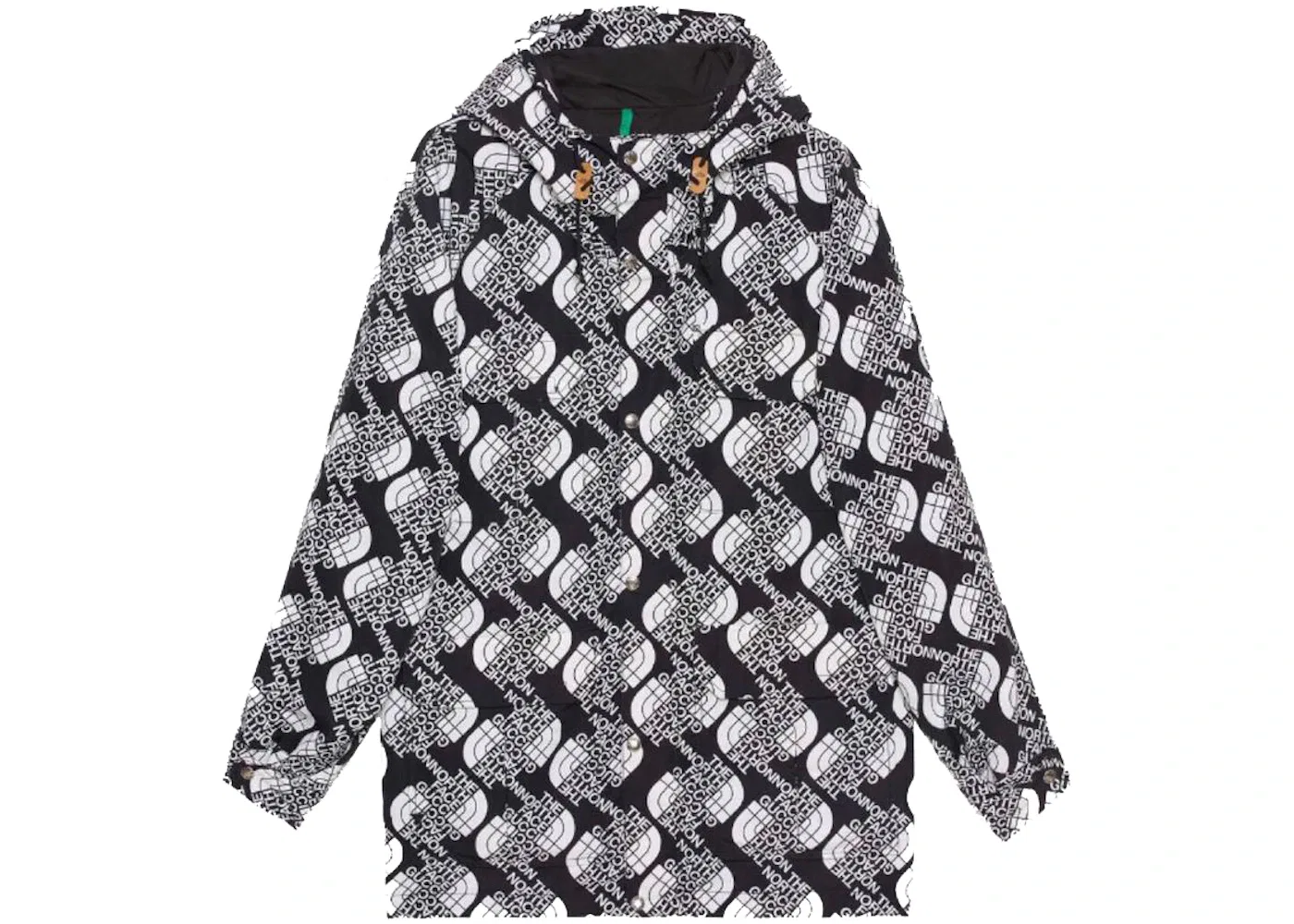Мужская куртка nylon mountain с принтом Gucci x The North Face, Black/White