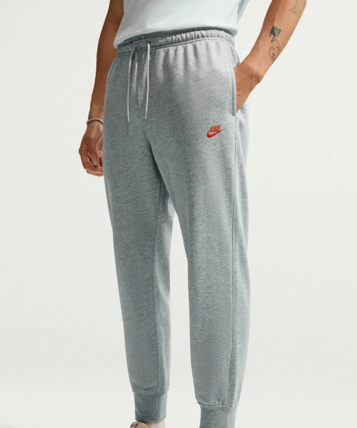 Мужские спортивные штаны Nike Club French Terry Joggers, Dark Grey Heather — фото 3