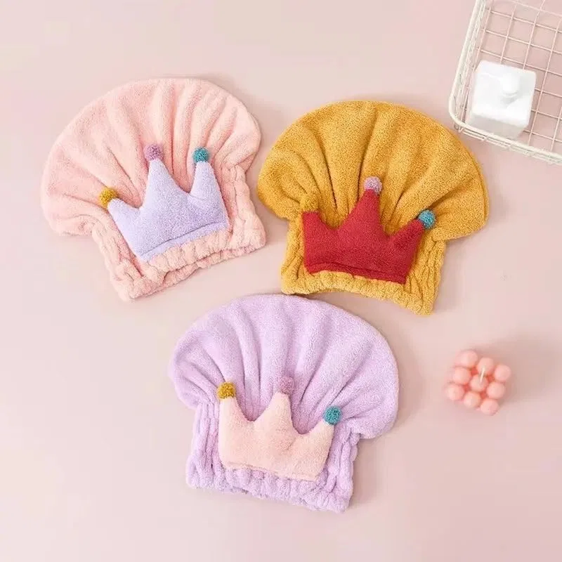 Шапочка для душа для сушки волос, Microfaser, AD-BCrbgen, 1 шт, 22x28 см, Purple Crown — фото 2