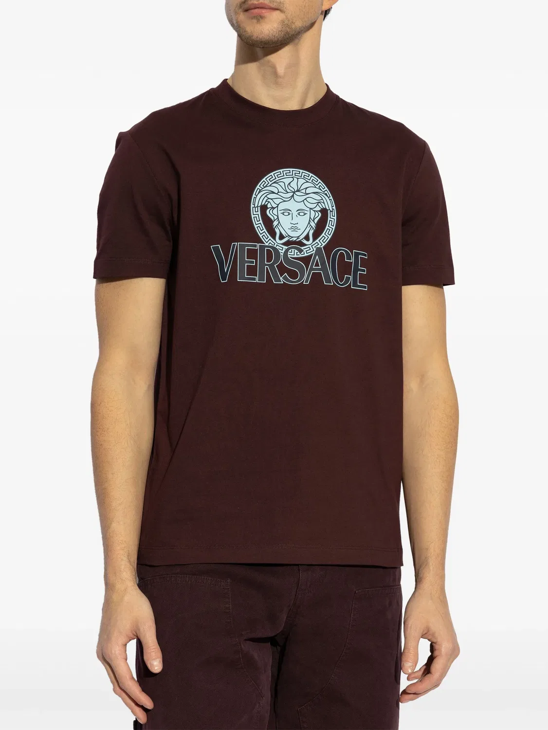Versace Футболка из 100% хлопка красного цвета — фото 3