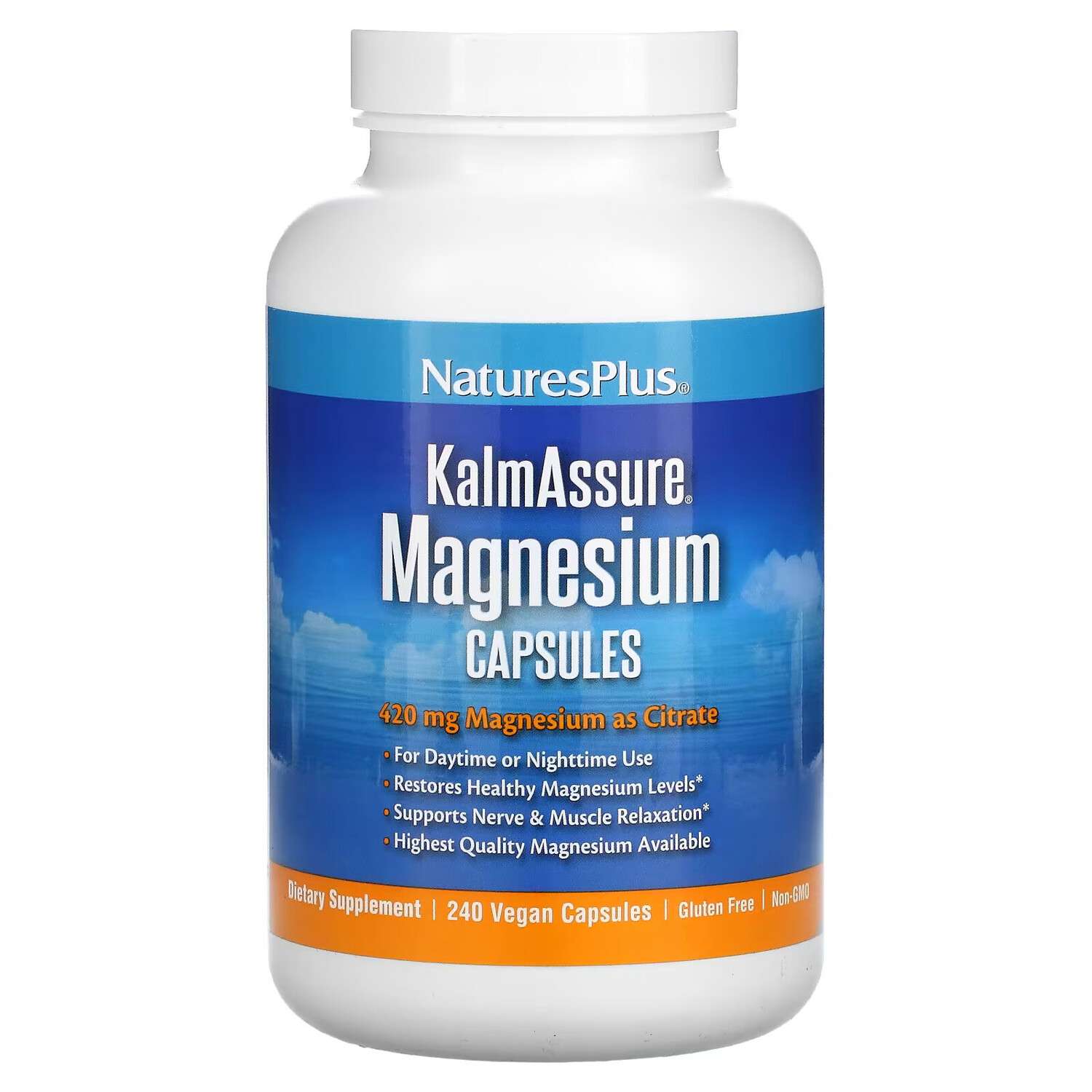 

NaturesPlus, KalmAssure, магний, 105 мг, 240 веганских капсул