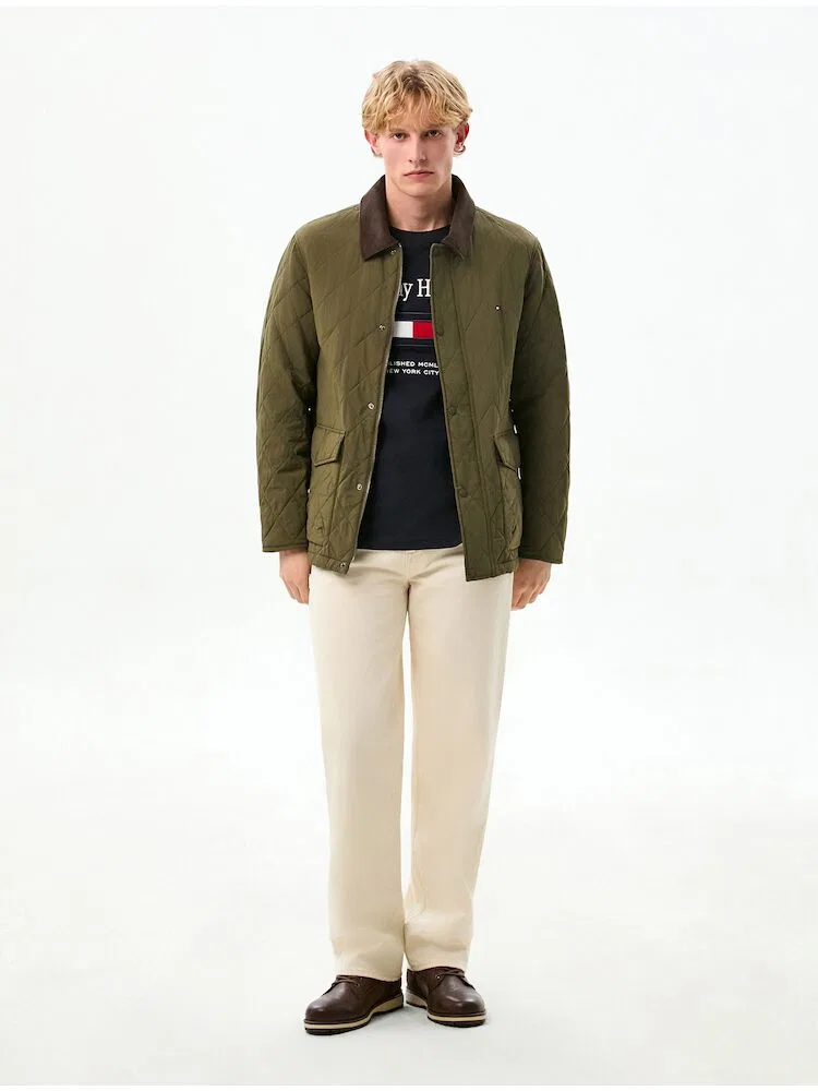 Куртка Diamond Quilted TOMMY HILFIGER, Khaki — фото 2