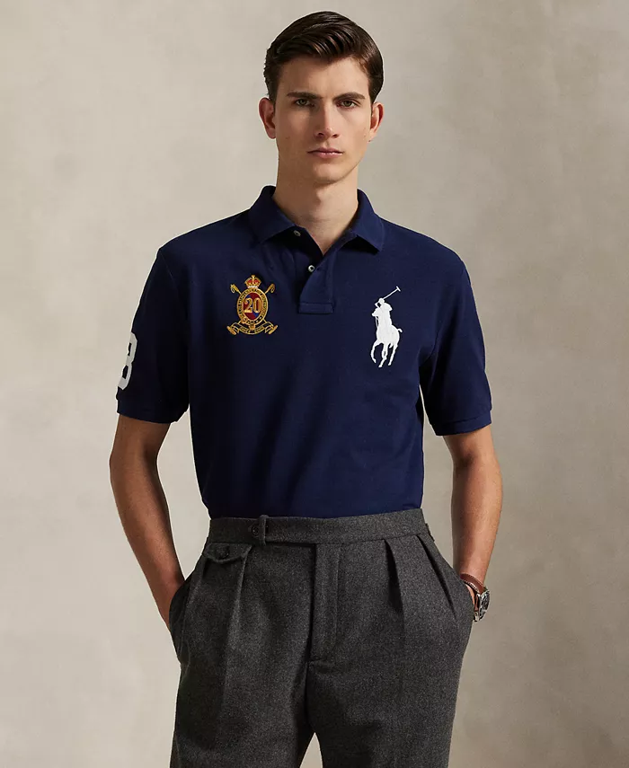

Мужское поло Slim Fit к 20-летию Polo Ralph Lauren, синий