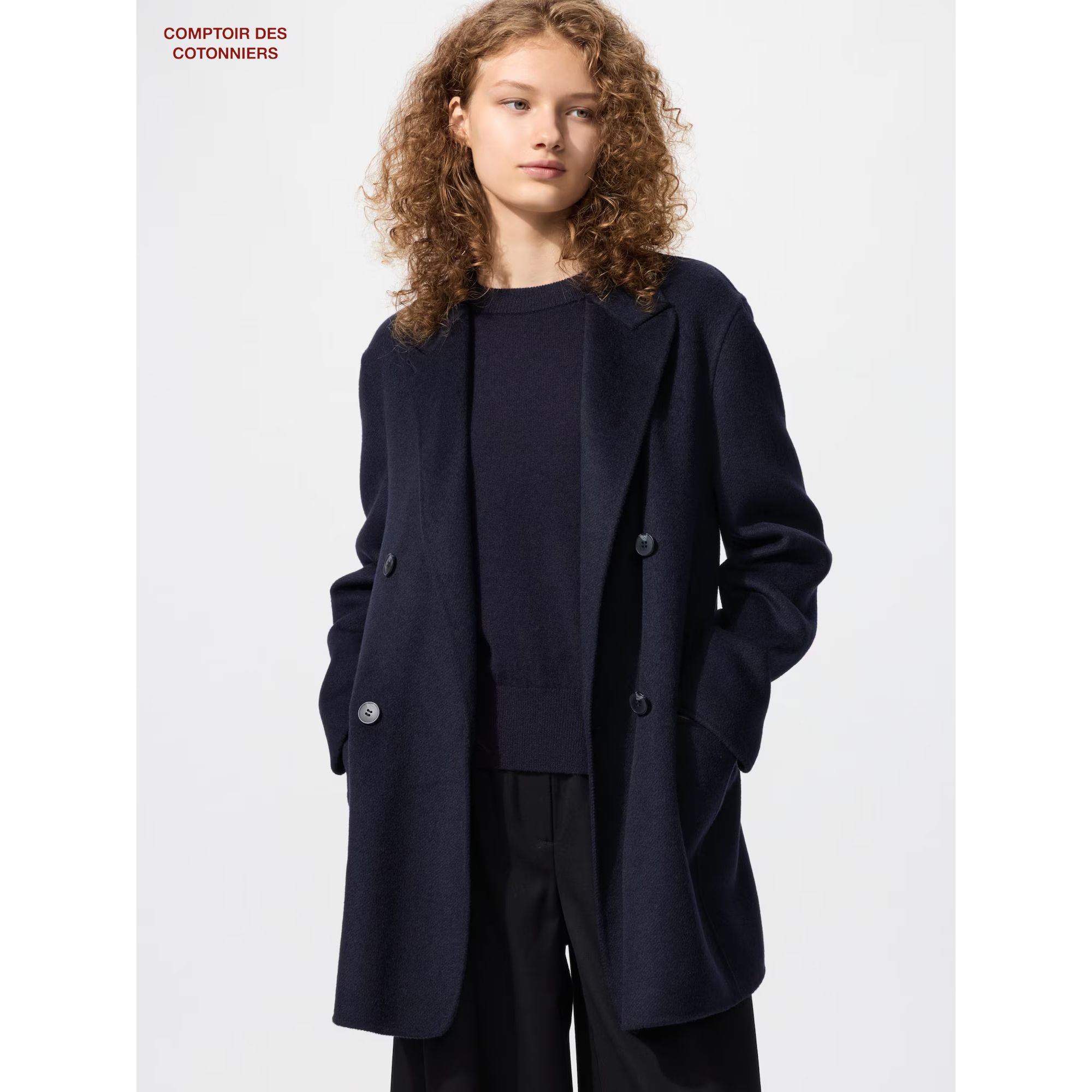 

Пальто женское Uniqlo, 69 темно-синий