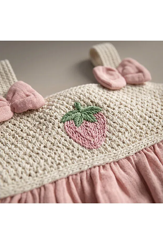 Детское платье для девочек с принтом Uminikids, Beige — фото 2