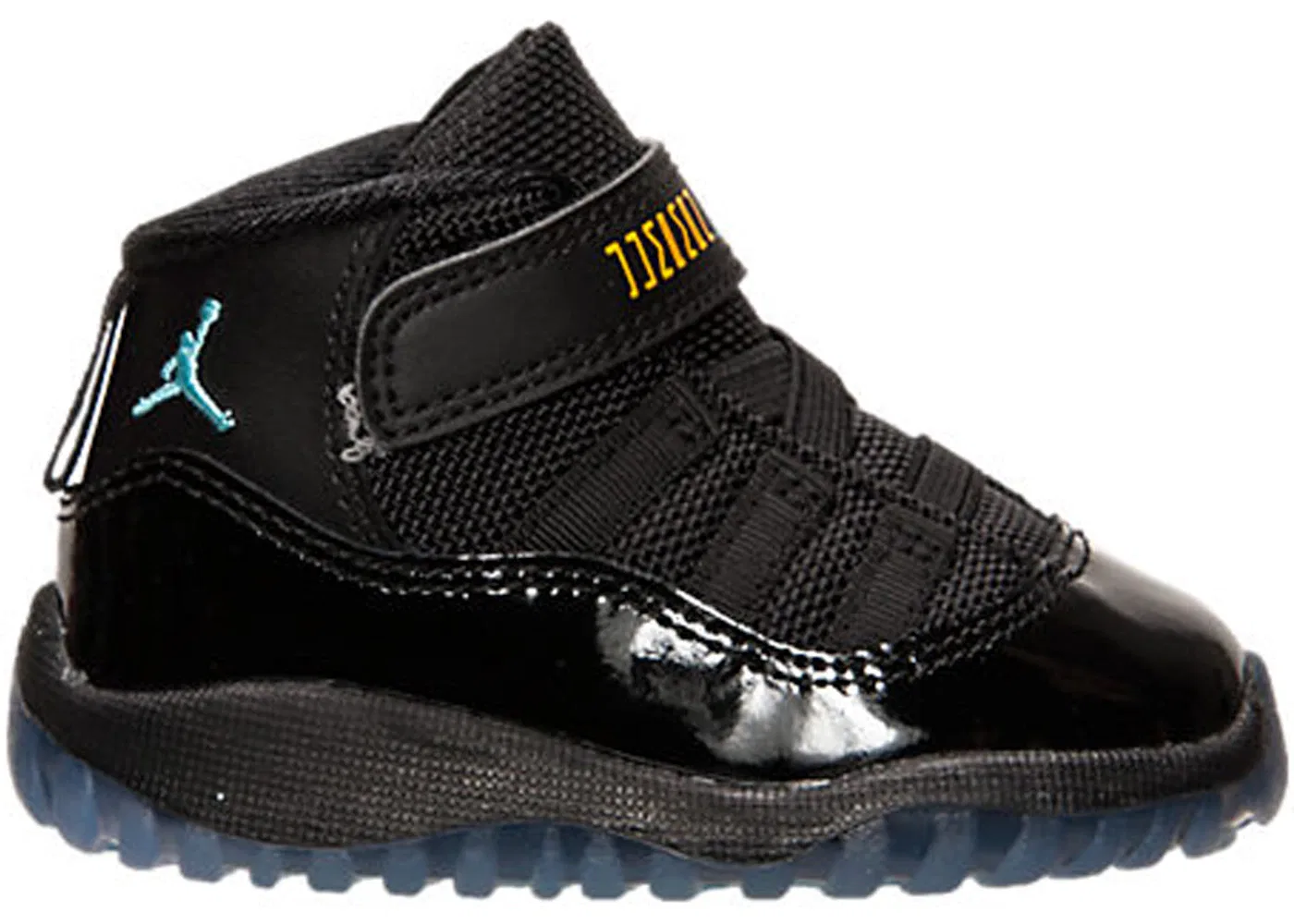 Детские кроссовки Lifestyle Jordan 11 Retro, Black/Gamma Blue-Black-Varsity Maize