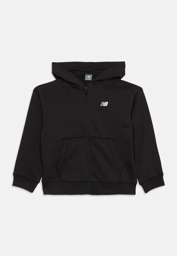 Толстовка на молнии хлопковая Small Logo Full Zip Hoodie New Balance, черный