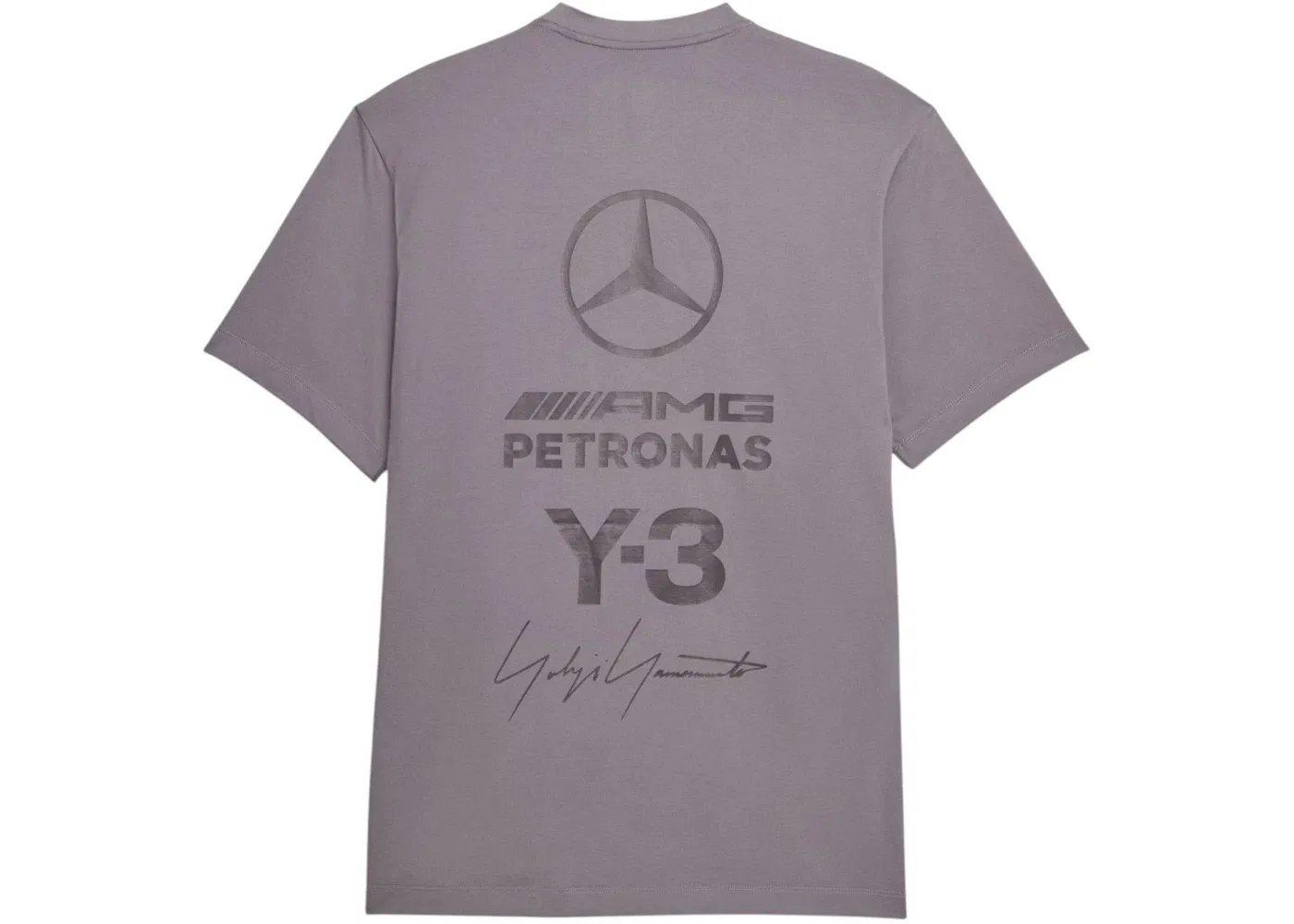 Мужская футболка с коротким рукавом Adidas x Y-3 Mercedes Amg Petronas Formula 1 Logo Stack Tee, Granite — фото 2