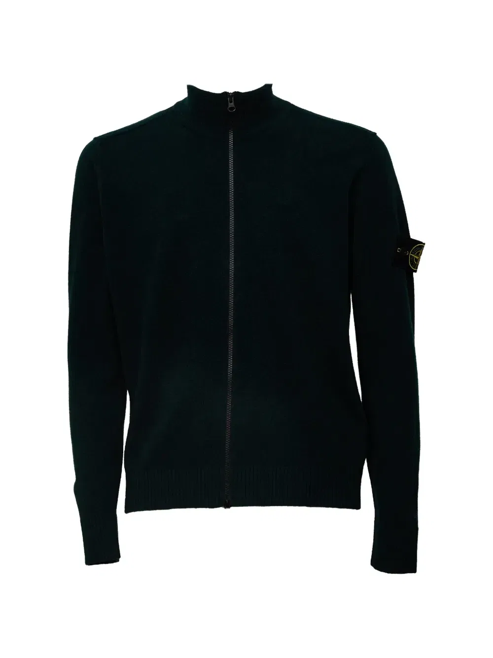 Шерстяной кардиган Stone Island, зеленый
