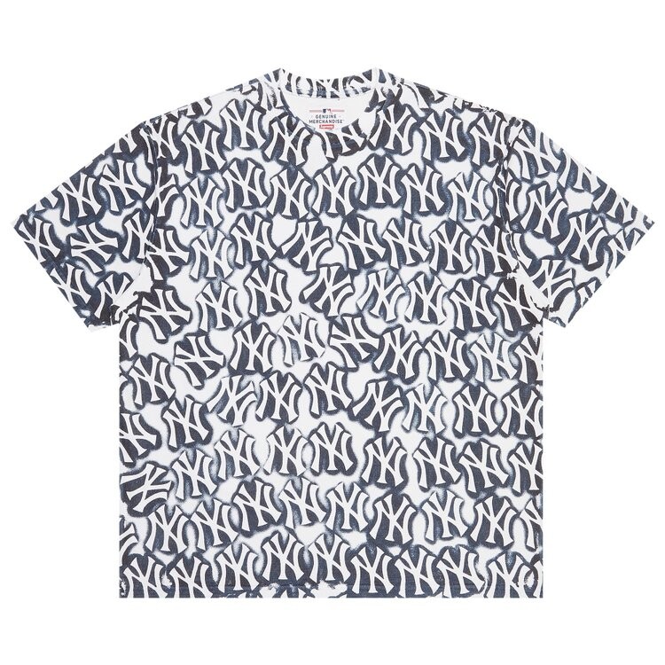 Футболка Supreme x New York Yankees Airbrush Short-Sleeve Top 'White', белый — фото 2