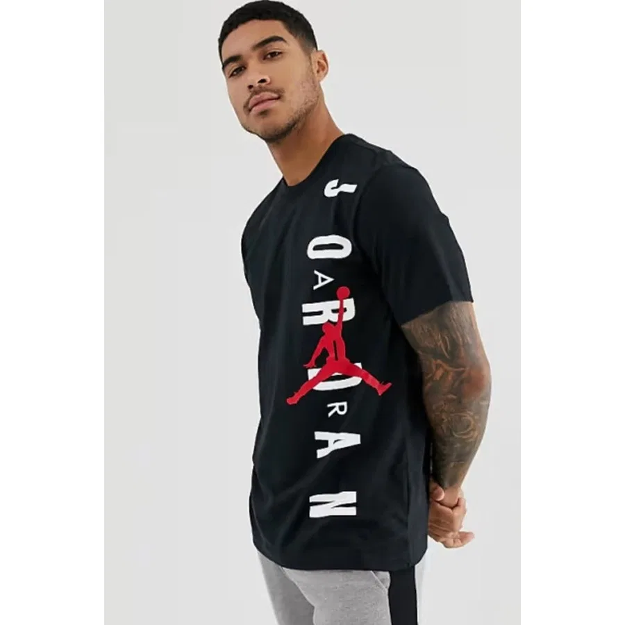 Футболка с коротким рукавом Jordan Jumpman Vertical Air Stretch Crew Tee Nike, Черный