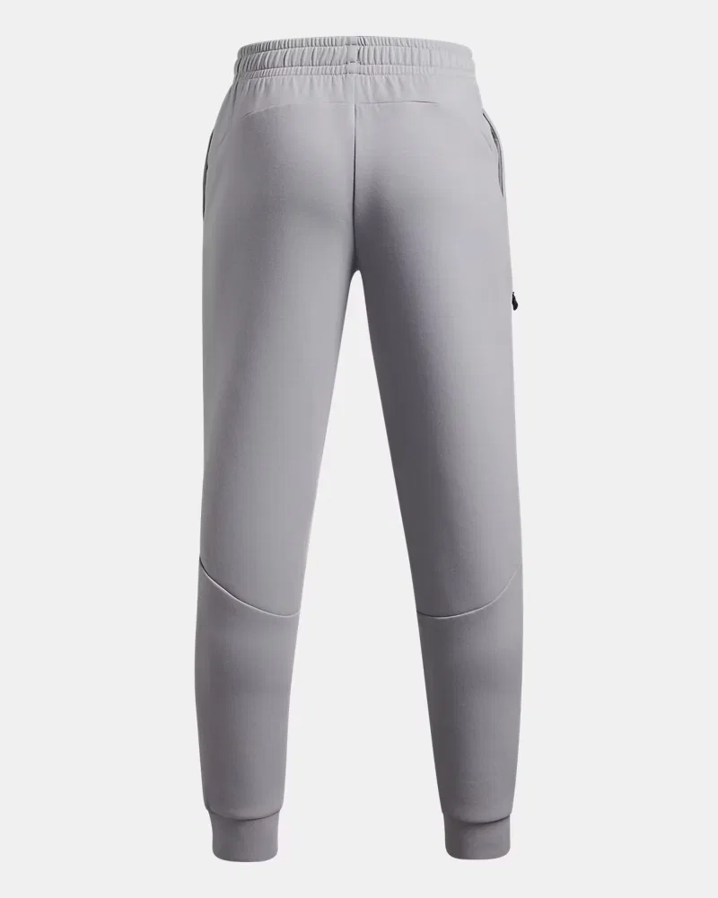 Детские джоггеры для мальчиков 63,5 см из мягкого двойного трикотажа UA Unstoppable Fleece UnderArmour, Mod Gray/Black — фото 2