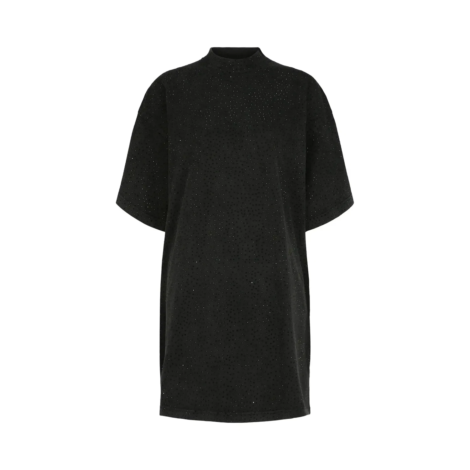 Винтажная футболка Balenciaga Strass Oversized, черный