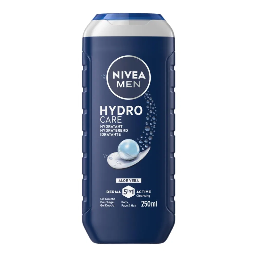 Гель для душа 3-в-1 с алоэ вера NIVEA, 250 мл, прозрачный